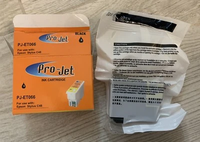 Cartucho de tinta preta Pro-Jet PJ-ETO66 para Epson+Stylus C48 NOVO - Imagem 1 de 4