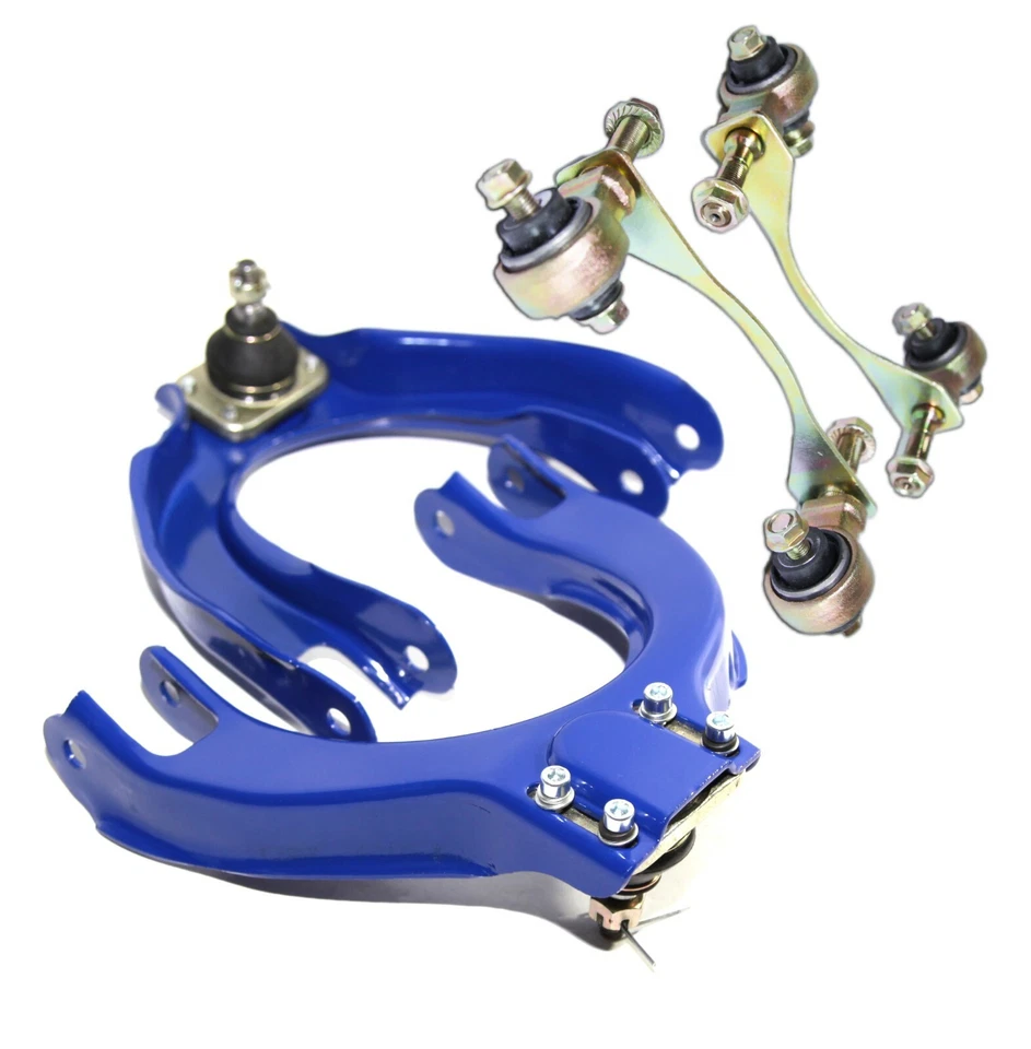 Brazo de inclinación ajustable superior delantero + cubierta apta para 88-91 Civic/88-91 Honda CRX AZUL Foto 1 de 4