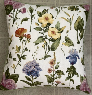 Biconical Foral- 20" X 20" Throw  Accent Pillow -duck feater zipper two sided - Image 1 of 4