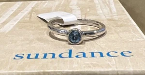 NWT Sundance Catalog Silver Blue Topaz “Enchanted Waters Ring” Size 7 $128 - Picture 1 of 5