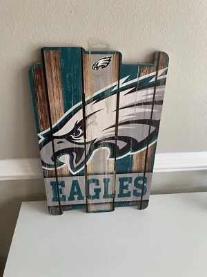 Philadelphia Eagles NFL 17" X 11" Madera Decorativa Interior Foto 1 de 4