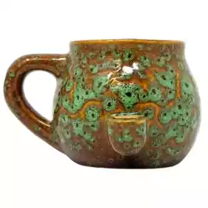 High Point Ceramic Glazed Artwork Mug Hand Pipe - Picture 1 of 2