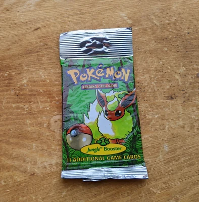 1999 Заводская Упаковка Бустеров Pokemon Jungle Flareon Art Длинная Обжимка Английская 2 - Изображение 1 из 4
