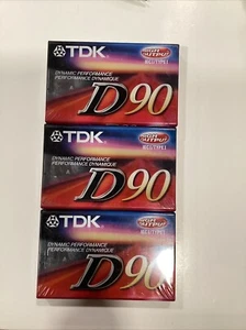 TDK D90 High Output 3 pack Audio Cassette Tapes - Picture 1 of 6