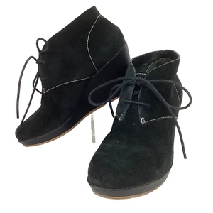 Cole Haan N*ke Air - Stivaletti stringati con zeppa scamosciata nera da donna taglia 8(B) - D36828 - Foto 1 di 11