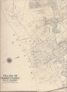 Dobbs Ferry NY 1911 Maps with Businesses and Landowners Names Shown - Picture 1 of 2