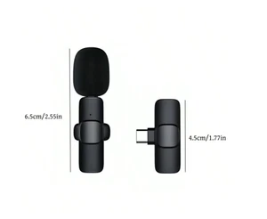 Microphone sans fil compatible Apple/Android, microphone d'enregistrement - Photo 1 sur 16