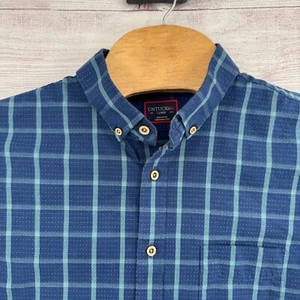 Camisa informal UNTUCKit para hombre con botones grande a cuadros manga larga - Imagen 1 de 11