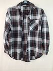 New Look Womens Checked Pattern Size 8 Oversized Shirt Long Sleeve Top Button-Up