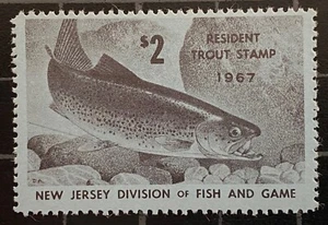 US Stamps - SC# 1967 NJ Trout Stamp - Unused - Picture 1 of 2