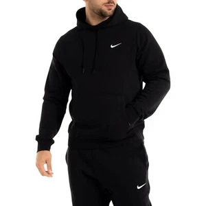 Nike 611457 Mens Fleece Hoodie Swoosh Logo Hoody Long Sleeve Pullover Sweat New - Picture 1 of 12