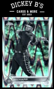 2022 Topps Chrome Sonic Black & White RayWave #199 Ian Happ Chicago Cubs - Picture 1 of 2