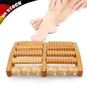 Fußmassagegerät für beide Füße mit 10Holzwalzen Massageroller Roller Fußroller - Bild 1 von 16