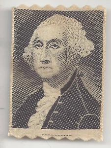 Miniature Vintage Woven Jacquard Textile of GEORGE WASHINGTON - Picture 1 of 2
