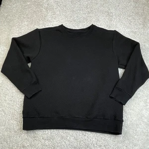 Born Primitive gestepptes Waffelmuster Sweatshirt mit Rundhalsausschnitt schwarz Damen Large - Bild 1 von 6