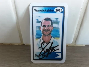 WARWICKSHIRE - Sam Hain / S&C 2025 Series #2 Signed trading card - Picture 1 of 8