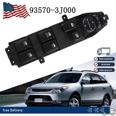 Interruptor de ventana eléctrica delantero izquierdo compatible con Hyundai Veracruz 2007-2012 93570-3J000 Foto 1 de 4
