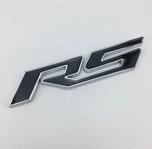 RS Boot Badge Black Silver Emblem 112mm for Commodore Barina Cruze Monaro Astra - Picture 1 of 1