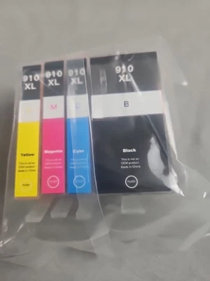 4PCS 910XL Ink Cartridge for HP 910 OfficeJet Pro 8010 8020 8021 8022 8028 8035 - Image 1 of 4