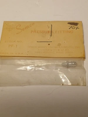 NOS Semco Model Airplane Engine 5/40 Threaded Pressure Fitting PF-1 - Image 1 of 3