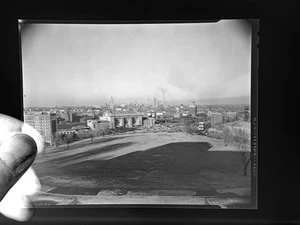 SKYLINE vtg 50s 60s Kansas City MO KS KCMO Crime Photo Negative - Picture 1 of 8