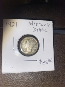 Moneda de diez centavos de mercurio 1921 fecha clave - Imagen 1 de 4