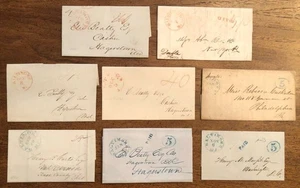 E4851: (8) 1830's-40's Baltimore, Md Stampless Covers; READ!! - Picture 1 of 3