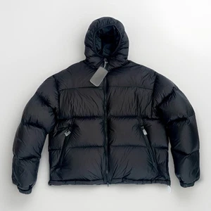 MKI Miyuki Zoku Men's Puffer Coat Black Padded Down Ripstop Logo Zip Nylon New - Picture 1 of 9