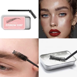 10G Eyebrow Shaping Soap With Brush Styling Gel Wax Makeup Eye Brow Soap - Picture 1 of 8