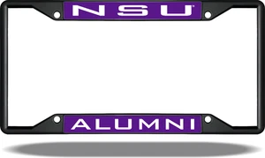 Northwestern State NSU ALUMNI Black License Plate Frame - Picture 1 of 1