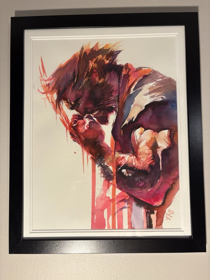 Ito - Marvel - Pintura Acuarela Original en Marco - Wolverine 1/1 Foto 1 de 1