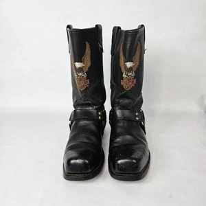 Harley Davidson Motorcycles Leather Boots Oil & Chemical Resistant Mens 11B - Picture 1 of 16