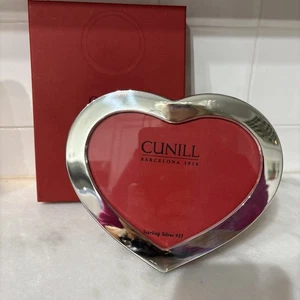 Cunill - Barcelona 1916 - Sterling Silver 925 4 X 6 Heart Picture Frame - Picture 1 of 9