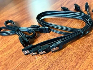 9 pieces  ASUS 6G SATA III 19" Data Cables Black ,ORIGINAL - Picture 1 of 6