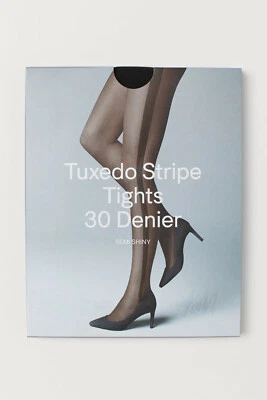 Mallas push-up H&M elevación inferior semi brillantes hechas en Italia paquete de 1 negras 70 den, S Foto 1 de 3