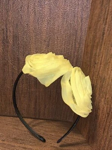 Headband W/ Two Yellow Sparkly Flowers - Kids Size - Picture 1 of 2