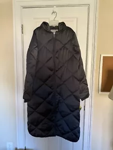 NEW ASOS GRAY Oversized Puffer Hooded Long Coat TALL US 10 EU 42 UK 14 - Picture 1 of 6