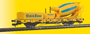 Viessmann 2625 Spur H0 Niederbordwagen mit Betonmischer GleisBau AC 3-Leiter#NEU - Bild 1 von 1