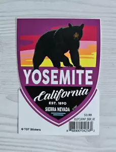 Yosemite California Est. 1890 Sierra Nevada Bear Decal Vinyl Adhesive Sticker - Picture 1 of 2