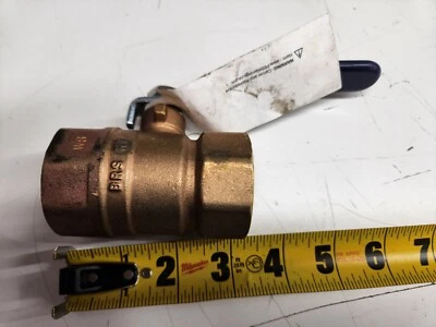 1-1/4" Nibco Quarter-Turn Ball Valve Female NPT Threaded Brass T-580A New - Image 1 of 3