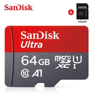 SanDisk 64Go Micro SD + Adaptateur SD - Carte mémoire ULTRA SDHC 120MB/s FR - Photo 1/3