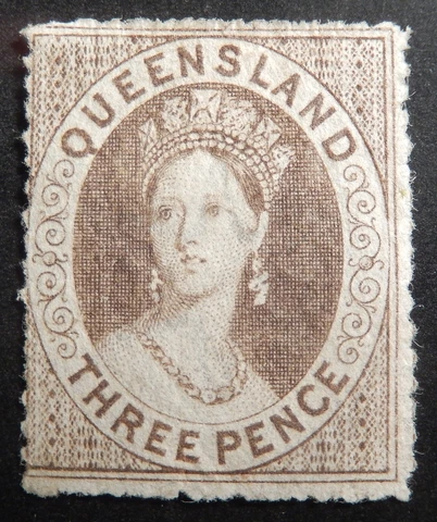 Queensland Scott # 09, Mint Original Gum (HR) Cover