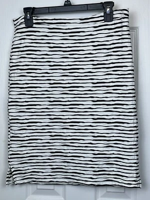 Doncaster Black and White Career Textured Pencil Skirt Plus Size 10 - Image 1 of 4