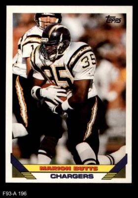 1993 Topps #196 Marion Butts Chargers Florida St 8 - NM/MT - Image 1 of 2