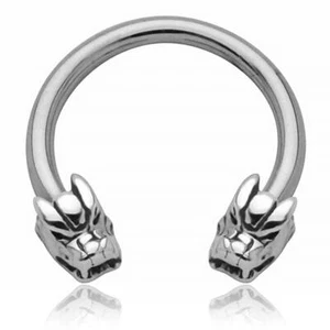 Fer à cheval acier Têtes de Dragons - Imagen 1 de 1