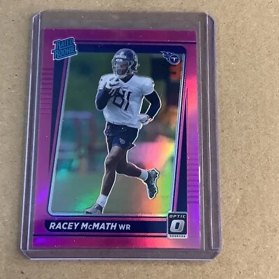 2021 Donruss Optic #P-316 RACEY McMATH Tennessee Titans ROOKIE RC PINK PRIZM A48 - Image 1 of 2