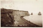 Arch and Stag Rock, Freshwater Bay, Isle of Wight real photo postcard