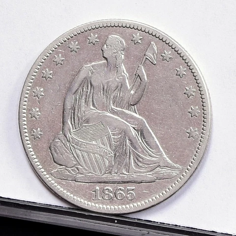 1865 Liberty Seated Half Dollar - XF Details (#47541) Cover