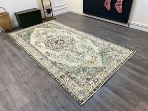 Übergroßer Teppich, grüner türkischer Teppich, handgefertigter Teppich, Wohnzimmerteppich, 5,9x11 ft - Bild 1 von 10