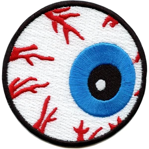 Halloween Eyeball Iron On Embroidered Patch - Picture 1 of 2